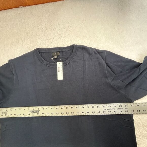 J.Crew Mens Cotton Crewneck Sweater XXXL Navy Pullover Long Sleeve L1239 New - Picture 6 of 7